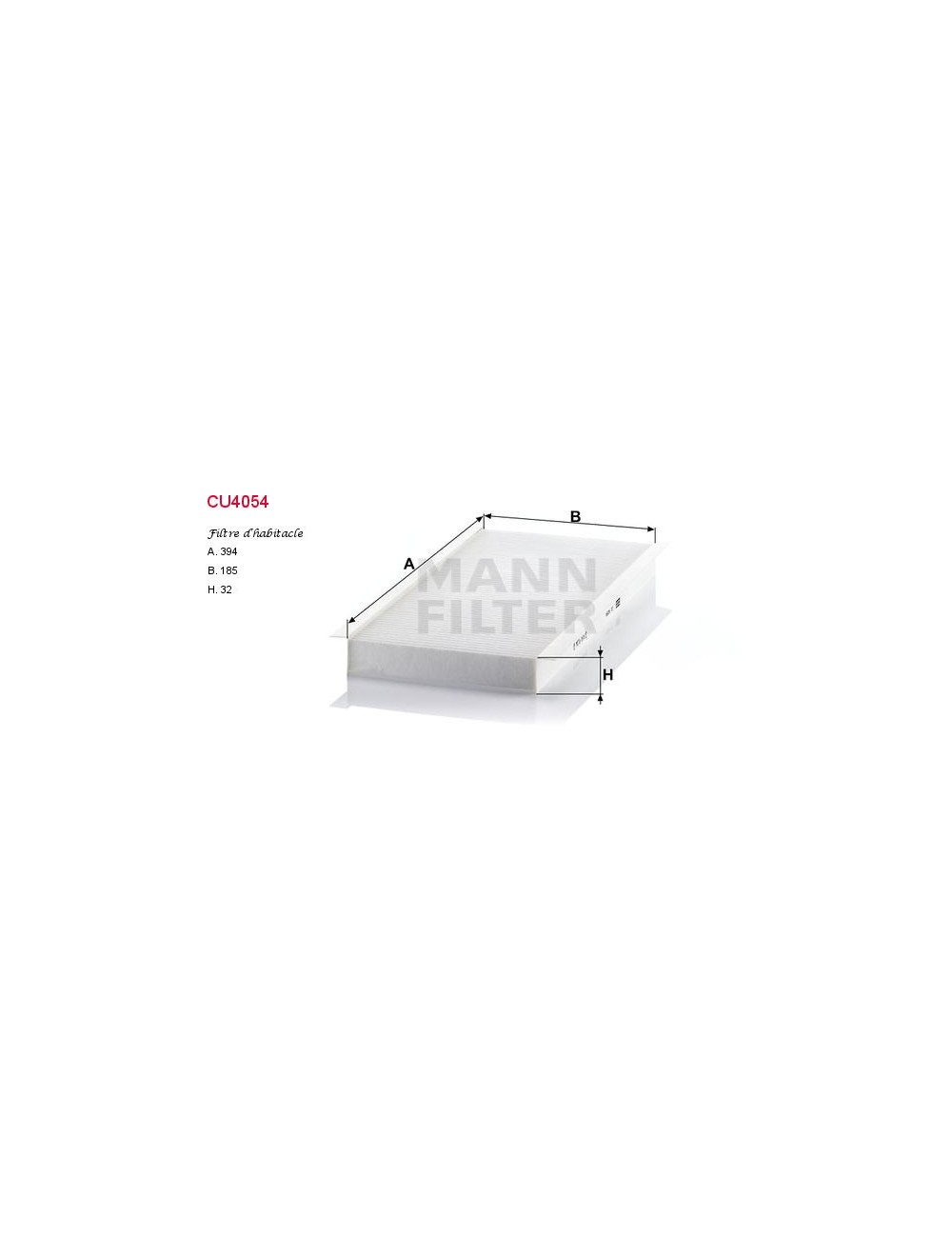 FILTRE A HABITACLE
