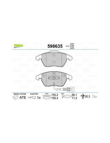 PLAQ FR AUDI A1, A3 / VW GOLF V, VI AV