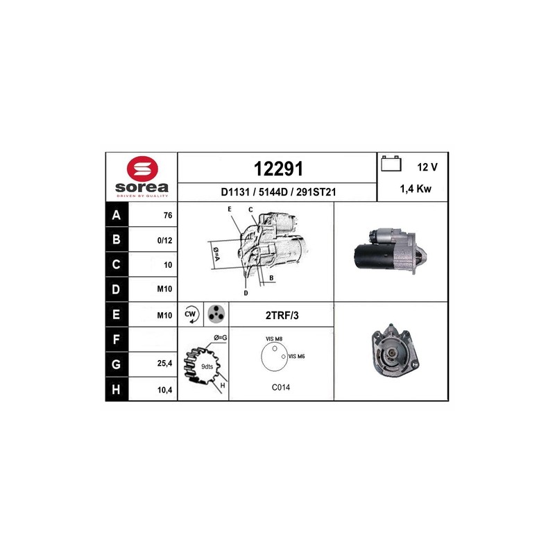 DEMARREUR VL / VOLVO S40 II 2,4 Ess